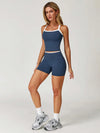 Colorblock Spaghetti Strap Tank & Short set