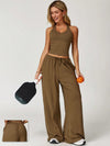 EaseSculpt Drawstring Waist Straight-Leg Casual Sport Pants