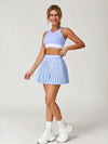 Colorblock Sculpt Active Pleated Skirt