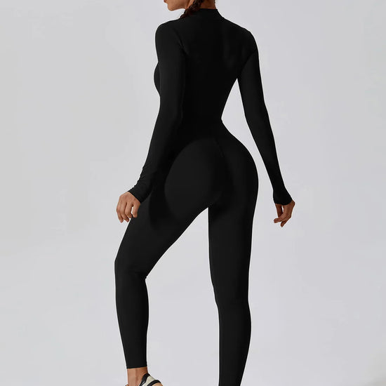 CloudWeave Long Sleeve Jumpsuit 26" - MASKERT - Black / S
