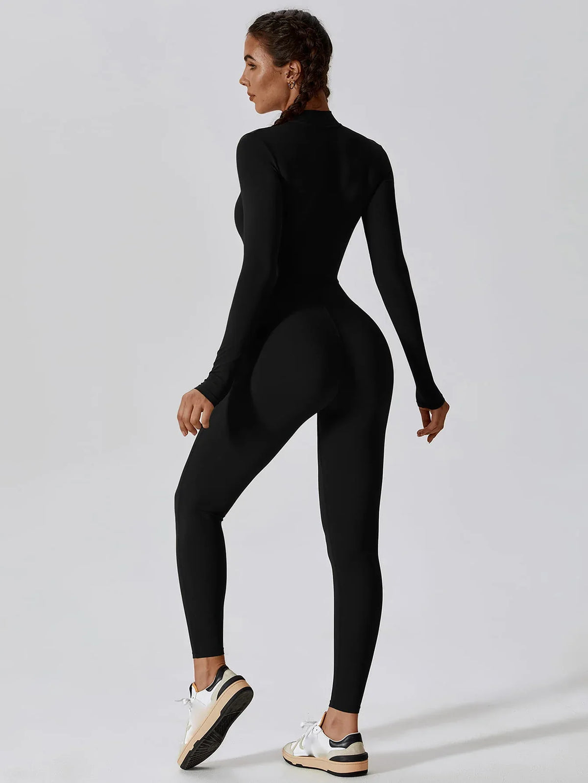 CloudWeave Long Sleeve Jumpsuit 26" - MASKERT - Black / S