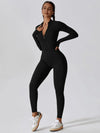 CloudWeave Long Sleeve Jumpsuit 26" - MASKERT - Black / S