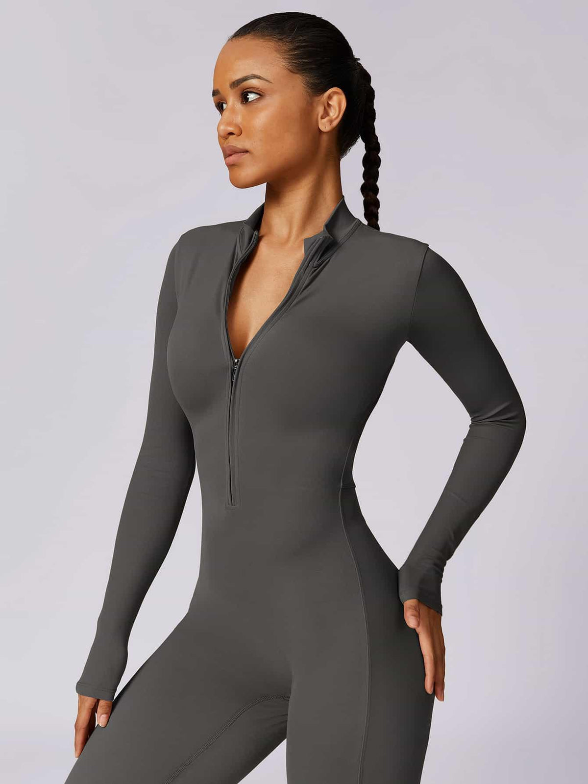 CloudWeave Long Sleeve Jumpsuit 26" - MASKERT - Black / S