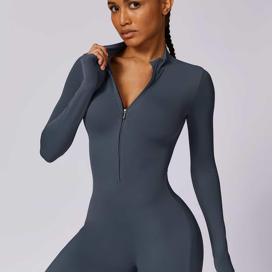 CloudWeave Long Sleeve Jumpsuit 26" - MASKERT - Black / S