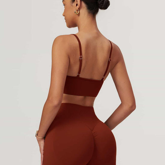 Maskert AirSoft Seamless Camisole Sports Two-Piece Set Canyon Red back Detail