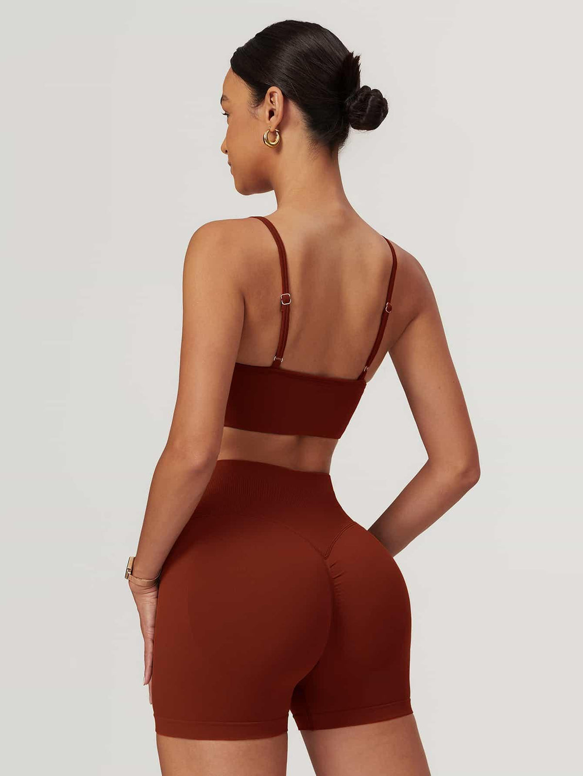 Maskert AirSoft Seamless Camisole Sports Two-Piece Set Canyon Red back Detail