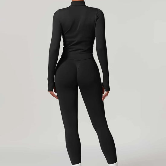Maskert AirSoft Seamless Tight Fitting Long Sleeve Set Black Back