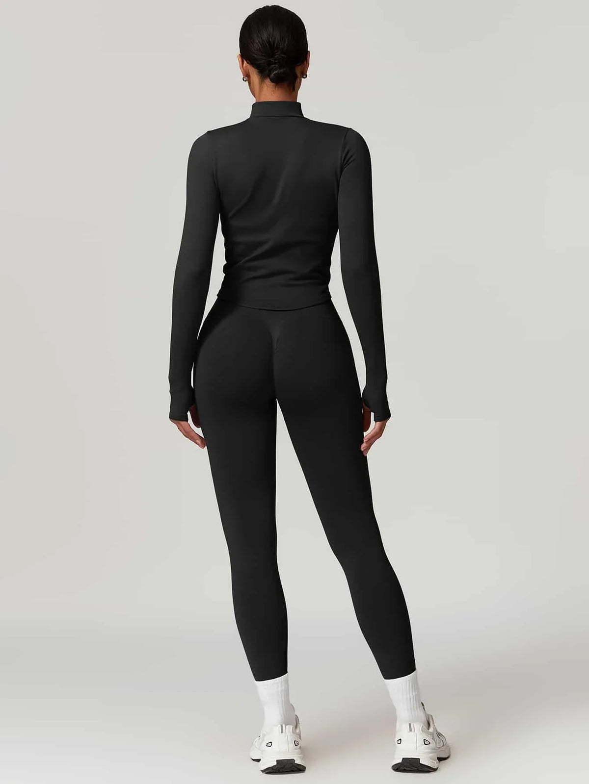 Maskert AirSoft Seamless Tight Fitting Long Sleeve Set Black Back