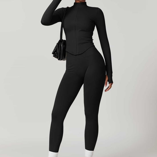 Maskert AirSoft Seamless Tight Fitting Long Sleeve Set Black Front