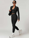 Maskert AirSoft Seamless Tight Fitting Long Sleeve Set Black Front Pose 3