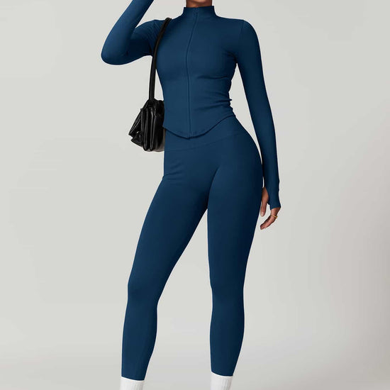 Maskert AirSoft Seamless Tight Fitting Long Sleeve Set Midnight Blue Front