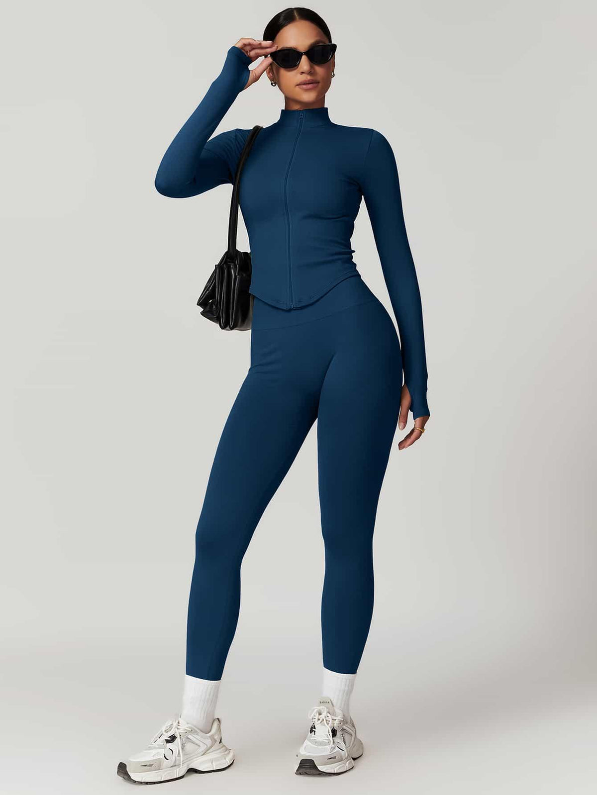 Maskert AirSoft Seamless Tight Fitting Long Sleeve Set Midnight Blue Front