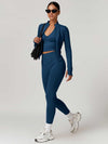 Maskert AirSoft Seamless Tight Fitting Long Sleeve Set Midnight Blue Front Pose 2