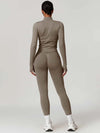 Maskert AirSoft Seamless Tight Fitting Long Sleeve Set Soft Brown Back