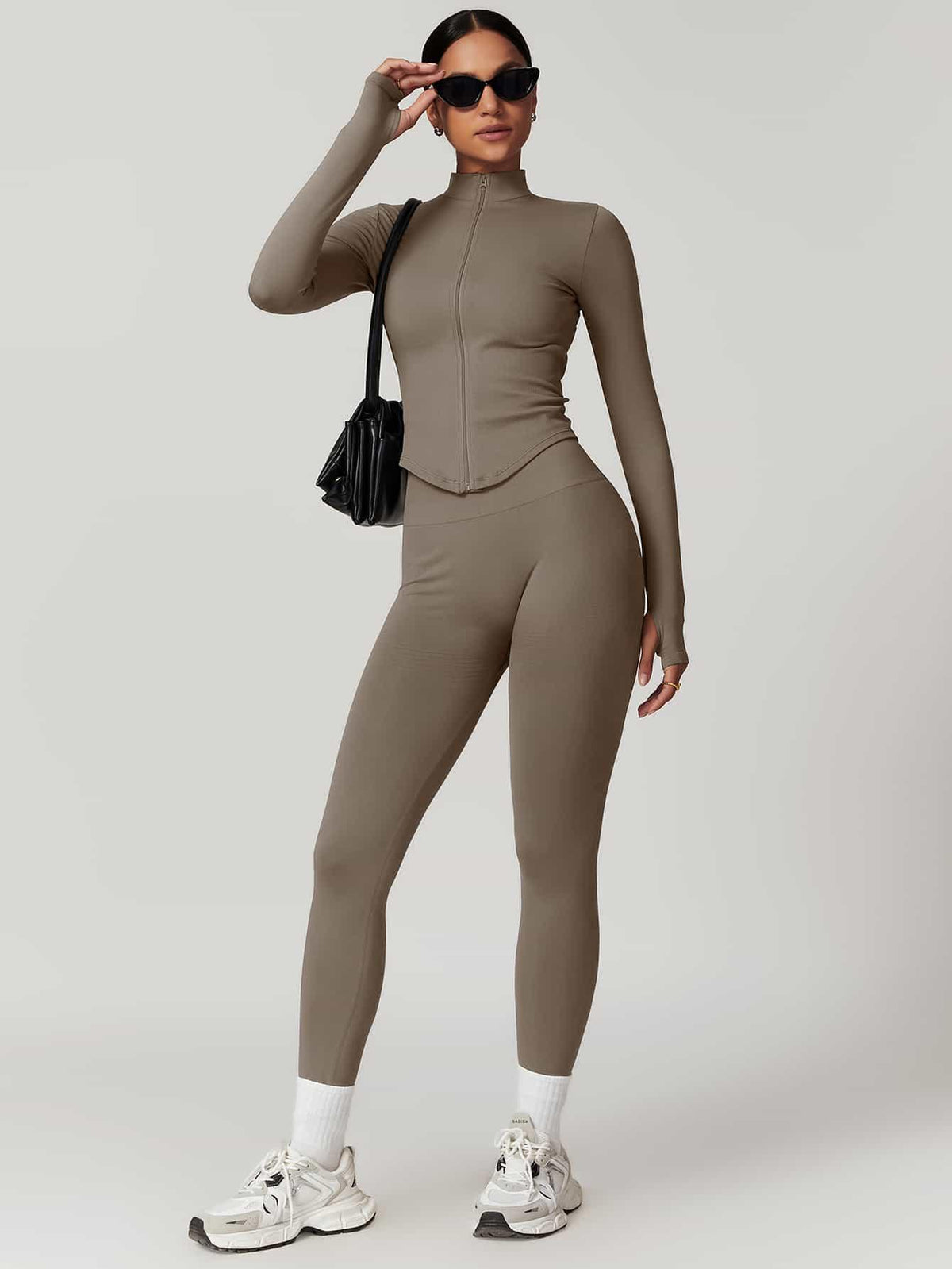 Maskert AirSoft Seamless Tight Fitting Long Sleeve Set Soft Brown Fromt