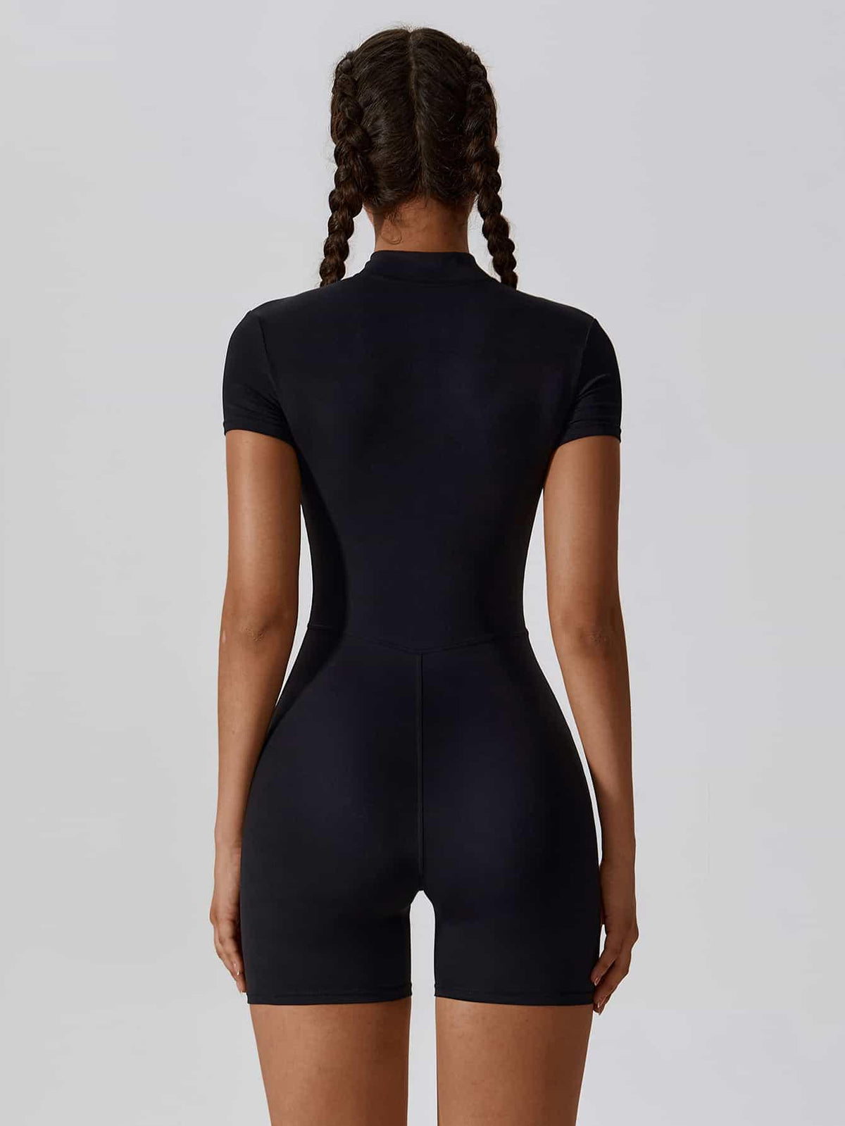 Maskert BodySculpt Cropped High Elasticity Jumpsuit 5'' Black Back