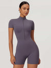 Maskert BodySculpt Cropped High Elasticity Jumpsuit 5'' Lavender Grey Front Pose2