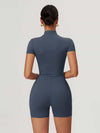Maskert BodySculpt Cropped High Elasticity Jumpsuit 5'' Urban Blue Back