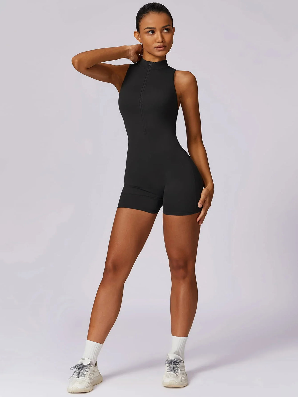 BodySculpt Sleeveless High Elasticity Jumpsuit 5'' - MASKERT - Midnight Blue / XS