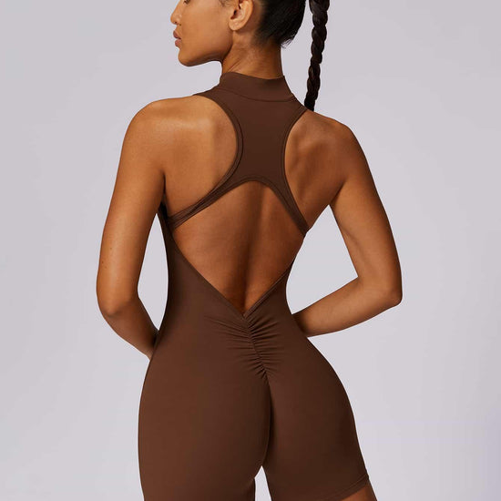 BodySculpt Sleeveless High Elasticity Jumpsuit 5'' - MASKERT - Midnight Blue / XS