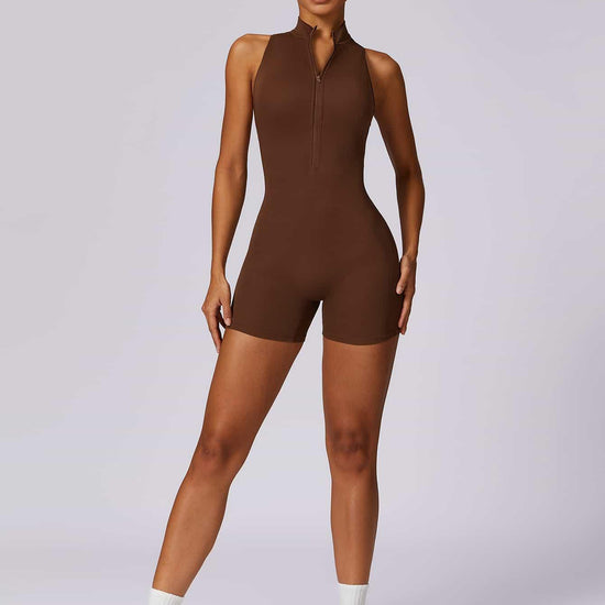 BodySculpt Sleeveless High Elasticity Jumpsuit 5'' - MASKERT - Midnight Blue / XS