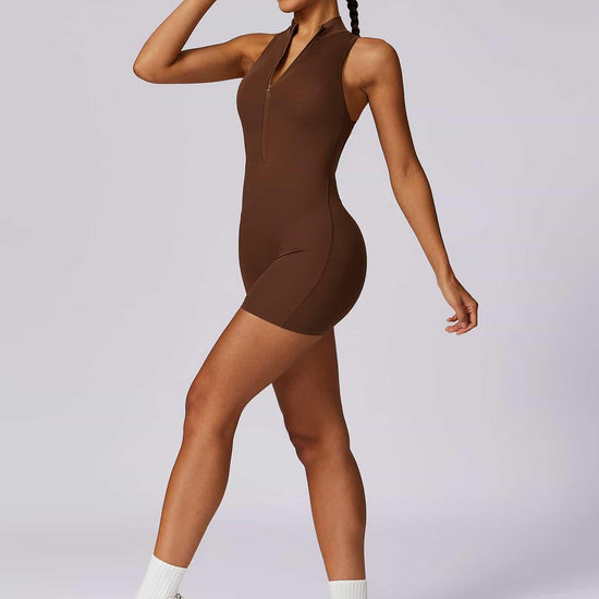 BodySculpt Sleeveless High Elasticity Jumpsuit 5'' - MASKERT - Midnight Blue / XS