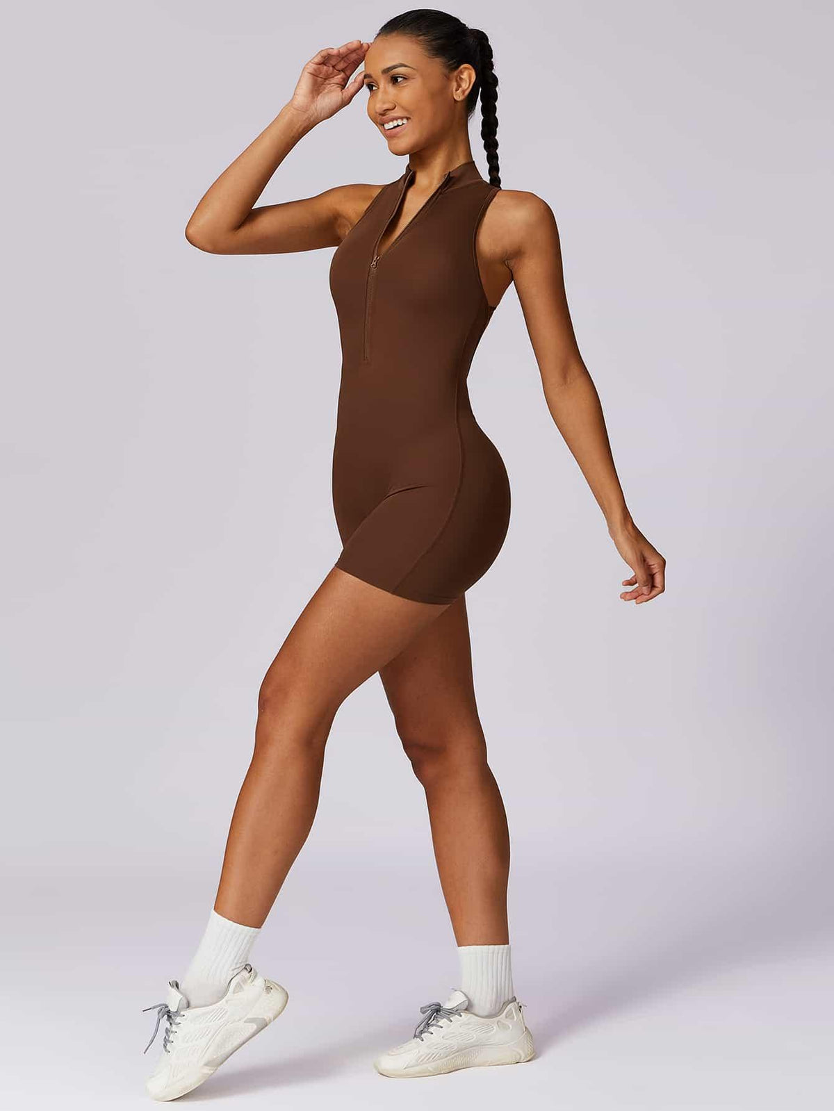 BodySculpt Sleeveless High Elasticity Jumpsuit 5'' - MASKERT - Midnight Blue / XS