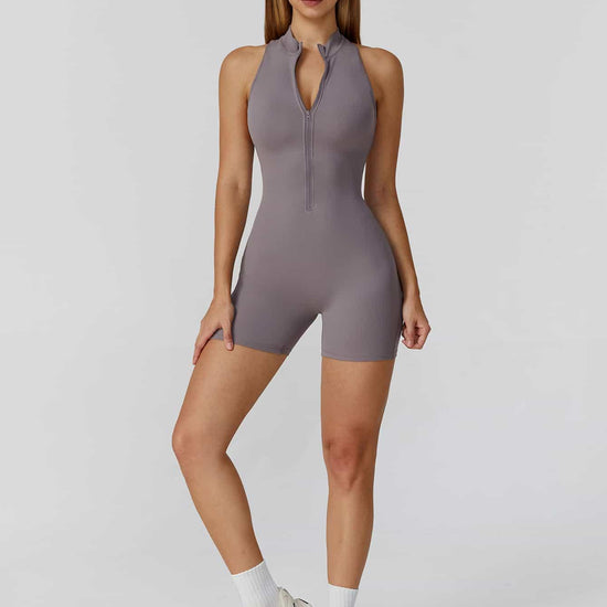 BodySculpt Sleeveless High Elasticity Jumpsuit 5'' - MASKERT - Midnight Blue / XS