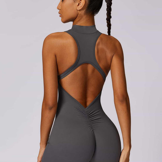 BodySculpt Sleeveless High Elasticity Jumpsuit 5'' - MASKERT - Midnight Blue / XS