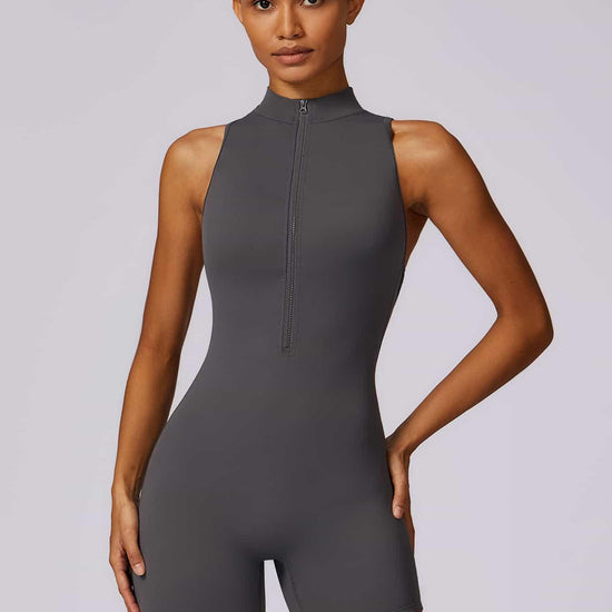 BodySculpt Sleeveless High Elasticity Jumpsuit 5'' - MASKERT - Midnight Blue / XS