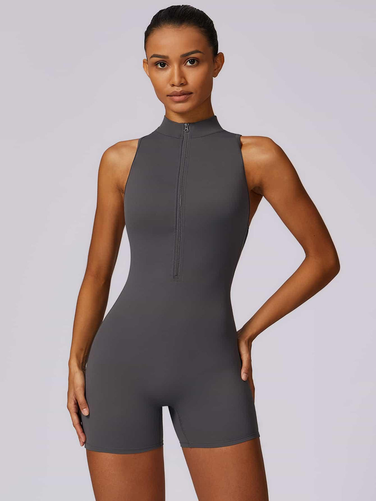 BodySculpt Sleeveless High Elasticity Jumpsuit 5'' - MASKERT - Midnight Blue / XS