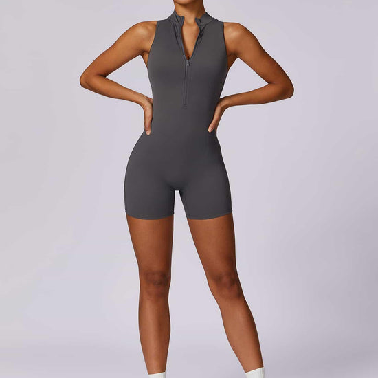 BodySculpt Sleeveless High Elasticity Jumpsuit 5'' - MASKERT - Midnight Blue / XS