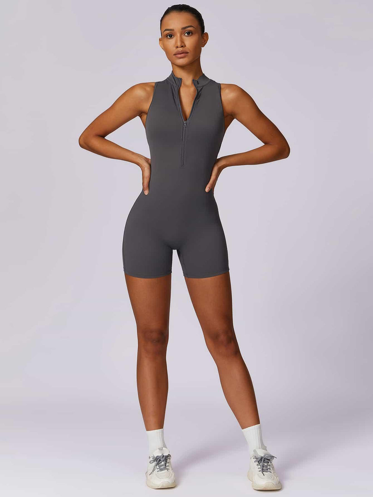 BodySculpt Sleeveless High Elasticity Jumpsuit 5'' - MASKERT - Midnight Blue / XS