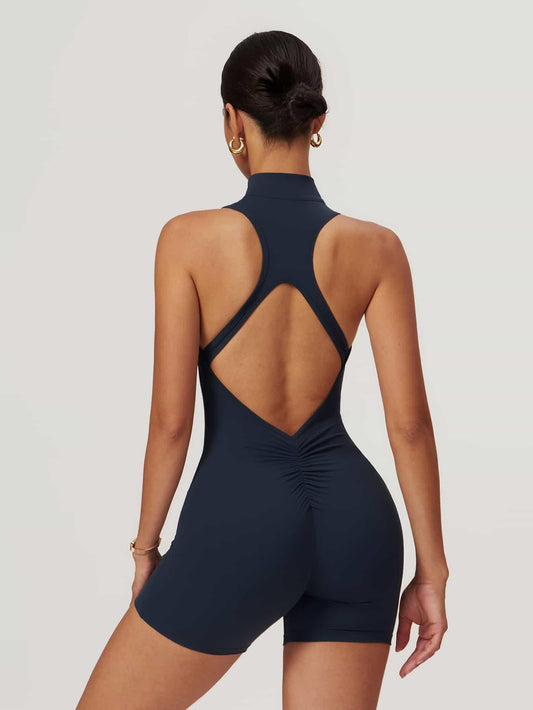 BodySculpt Sleeveless High Elasticity Jumpsuit 5'' - MASKERT - Midnight Blue / XS