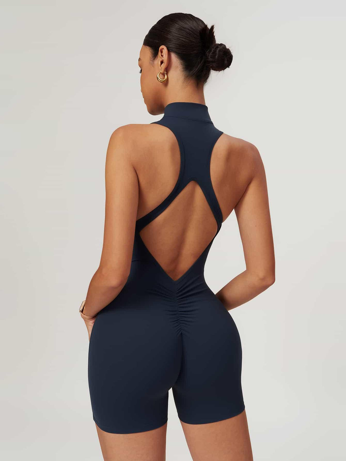 BodySculpt Sleeveless High Elasticity Jumpsuit 5'' - MASKERT - Midnight Blue / XS