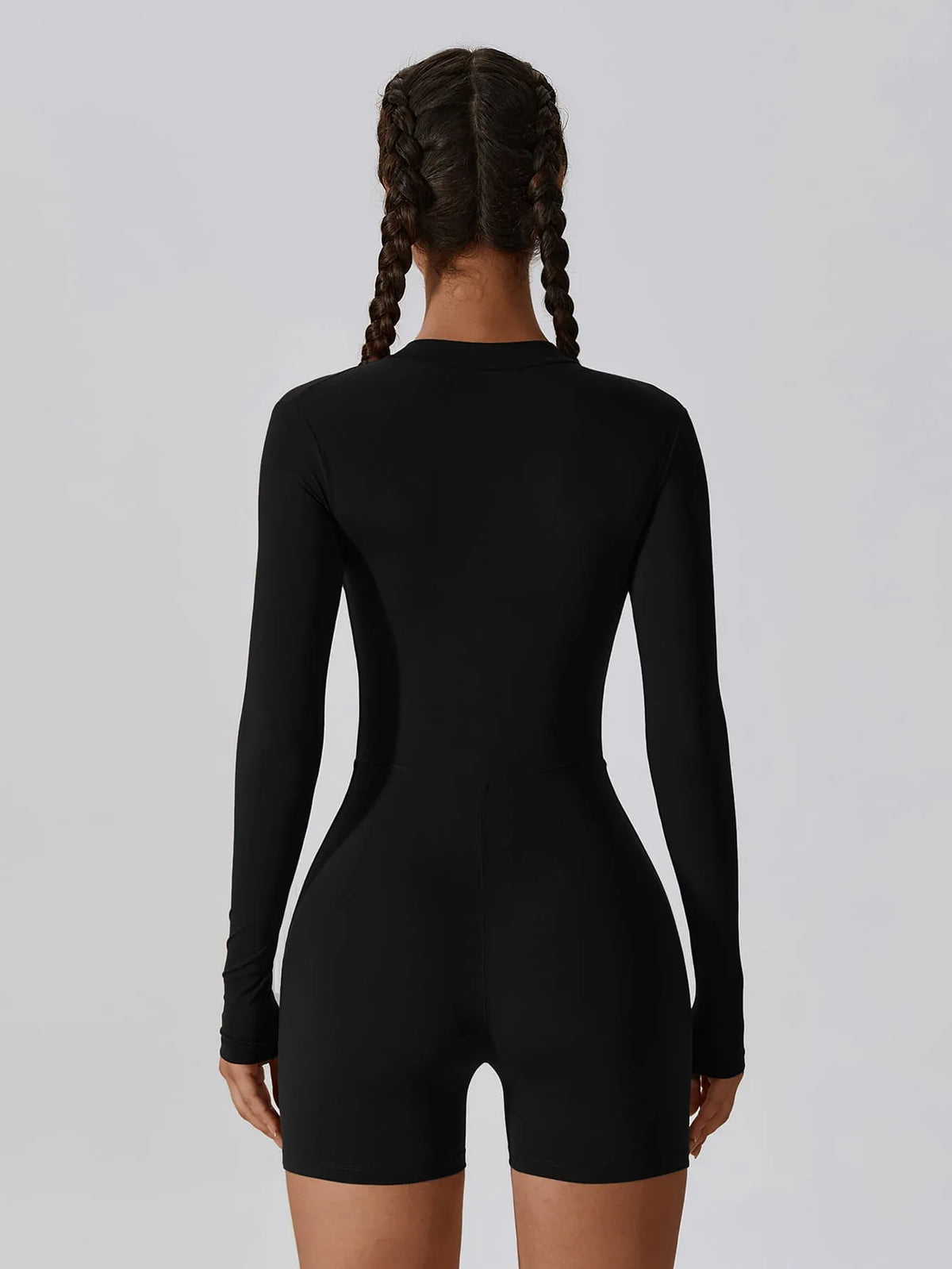 CloudWeave Long Sleeve Cropped Jumpsuit 5" - MASKERT - Oatmeal / S