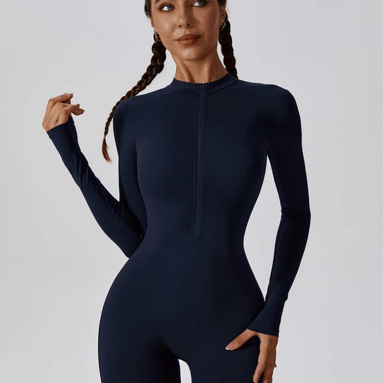 CloudWeave Long Sleeve Cropped Jumpsuit 5" - MASKERT - Oatmeal / S