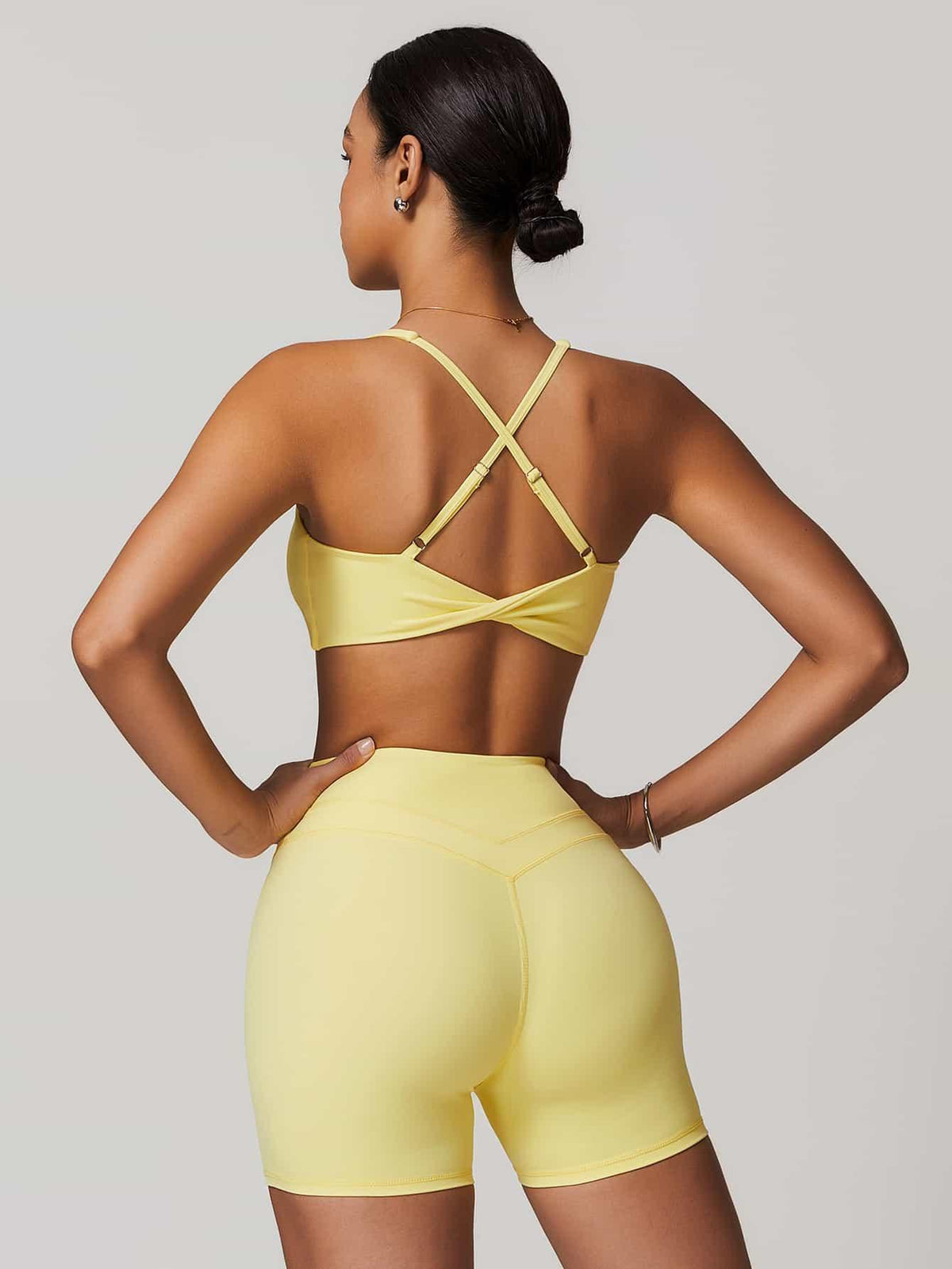 Criss-Cross Back Tank & Sculpted Leggings Set - MASKERT - Black / S