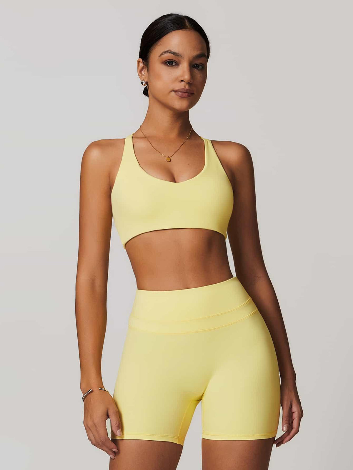 Criss-Cross Back Tank & Sculpted Leggings Set - MASKERT - Black / S