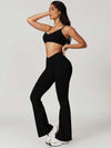 Maskert Move & Flow Medium Support Cropped Yoga Set Black Side Pose 2