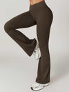 Maskert Move & Flow Medium Support Cropped Yoga Set Coffee Brown Bottom Front Detail