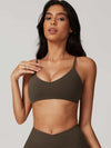 Maskert Move & Flow Medium Support Cropped Yoga Set Coffee Brown Top Front Detail