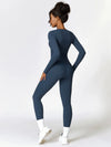 Maskert Move & Flow Solid Long Sleeve Sports Set Navy Blue Back