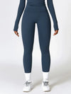Maskert Move & Flow Solid Long Sleeve Sports Set Navy Blue Front Bottom Detail