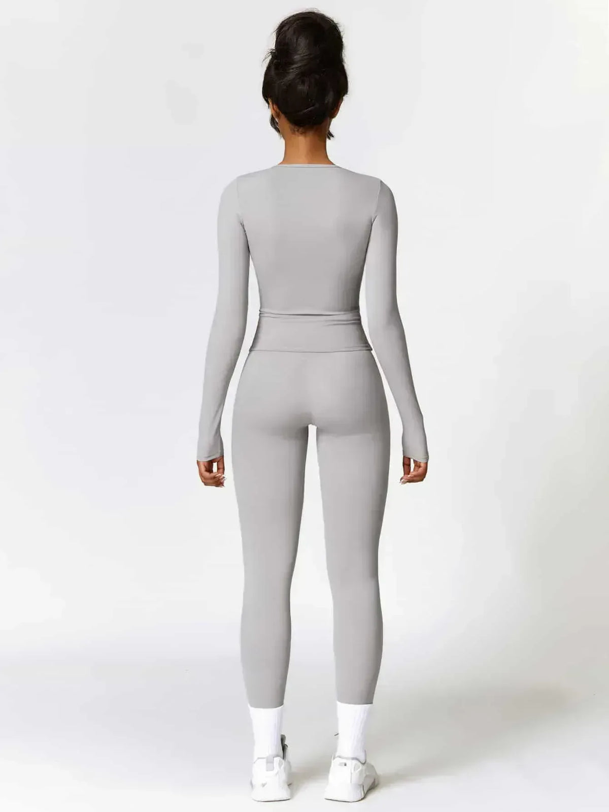 Maskert Move & Flow Solid Long Sleeve Sports Set Urban Grey Back