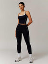 Maskert Two-in-One Camisole & Leggings Set Black Front Full Body Pose4
