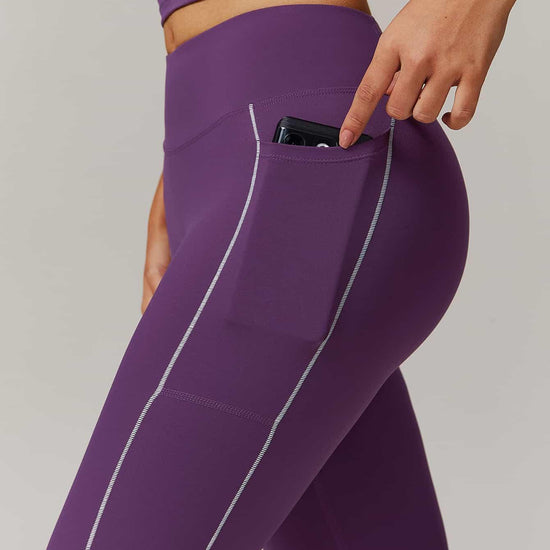 Maskert Two-in-One Camisole & Leggings Set Mulberry Side pocket detail on pants