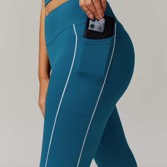 Maskert Two-in-One Camisole & Leggings Set Teal Side pocket detail on pants