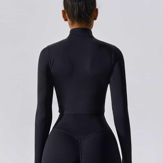 Maskert Women's Long Sleeve Workout Activewear Set Balck Back Detail