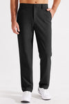 MASKERT Men's Dress Pants-Classic Fit Flat Front Work Dress Pants 29" Stretch Casual Pants Lightweight with Pockets